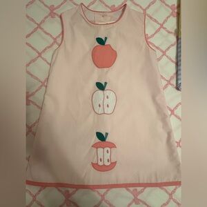 The Beaufort Bonnet Company Pink Apron Dress with Apple Detail
